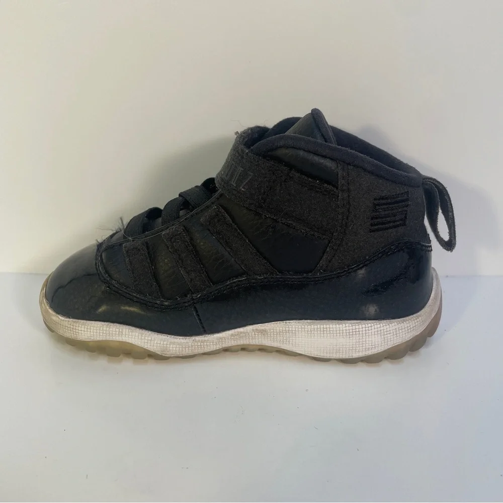 Air Jordan Retro XI 11 72-10 378040-002 Black/White Toddler 7C No Box - Picture 6 of 8